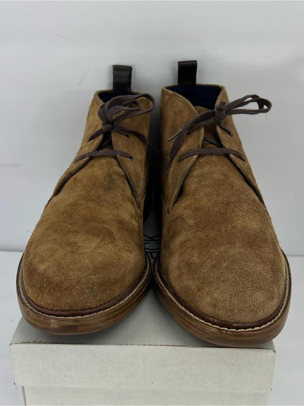 COLE HAAN ADAMS GRAND SUEDE CHUKKA BOOTS, CAMEL COLOR, SIZE 11M